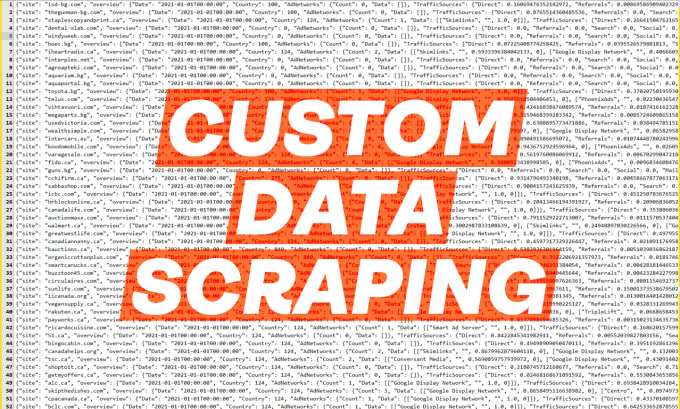 Gig Preview - Custom data mining and web api scraping