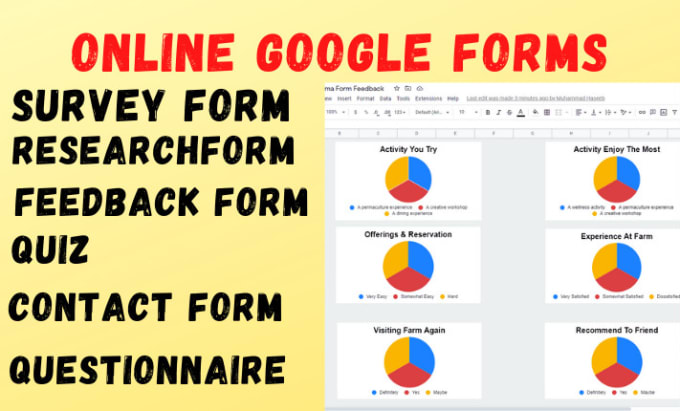 Gig Preview - Create online google form, survey, feedback, questionnaire, quiz, and jotform