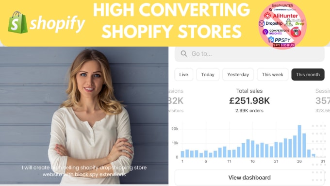 Bestseller - create high selling shopify dropshipping store website with suppliers