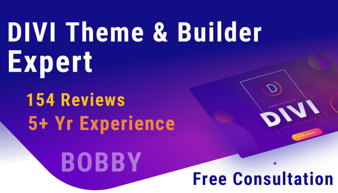 Gig Preview - Be your divi theme  website developer