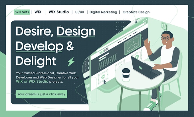 Gig Preview - Do wix website design, wix redesign, figma to wix studio website development