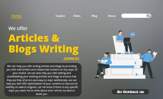 Gig Preview - Write engaging content for your articles and blogs