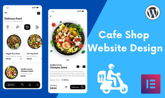 Gig Preview - Create a café shop website with online food ordering system