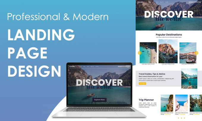 Gig Preview - Do professional and modern landing page design