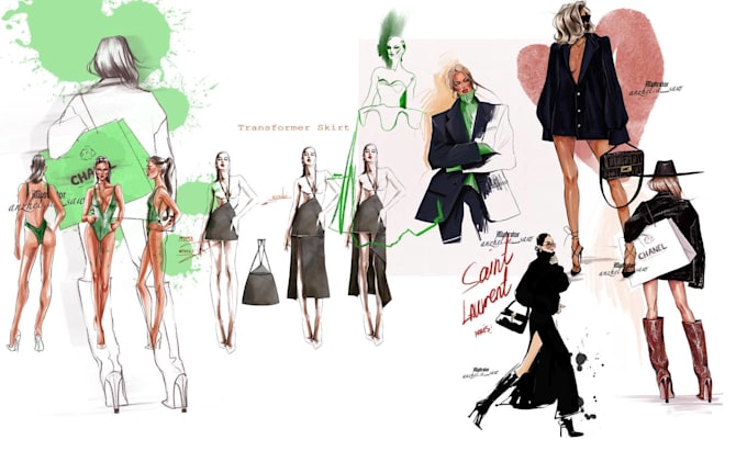 Gig Preview - Create a fashion illustration cartoon style