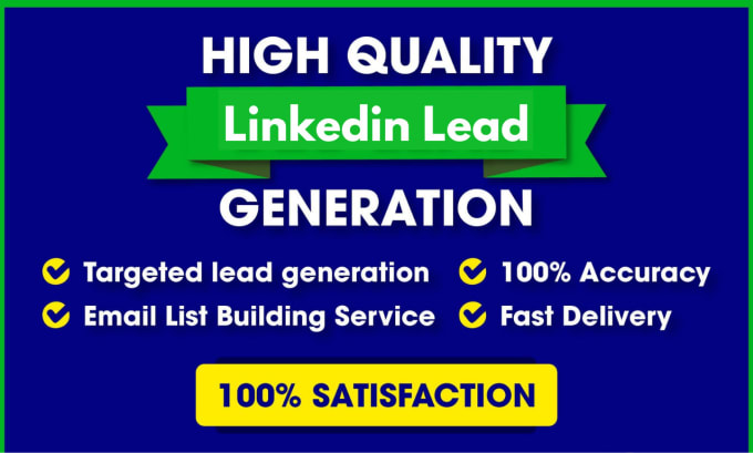 Gig Preview - Provide you,linkedin leads, targeted lead generation, b2b lead generation