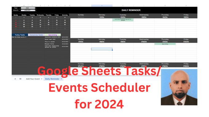 Gig Preview - Do google sheets event or task scheduler