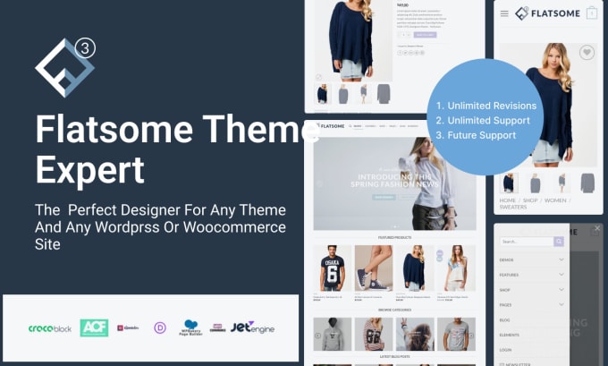 Gig Preview - Build online store and customize flatsome woodmart porto xstore theme