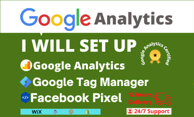 Gig Preview - Setup facebook pixel and google analytics on your website