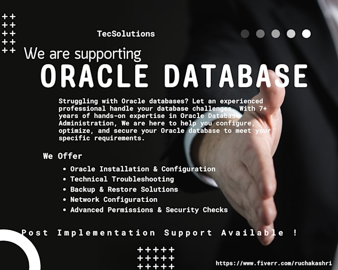 Gig Preview - Oracle database administration with issue handling