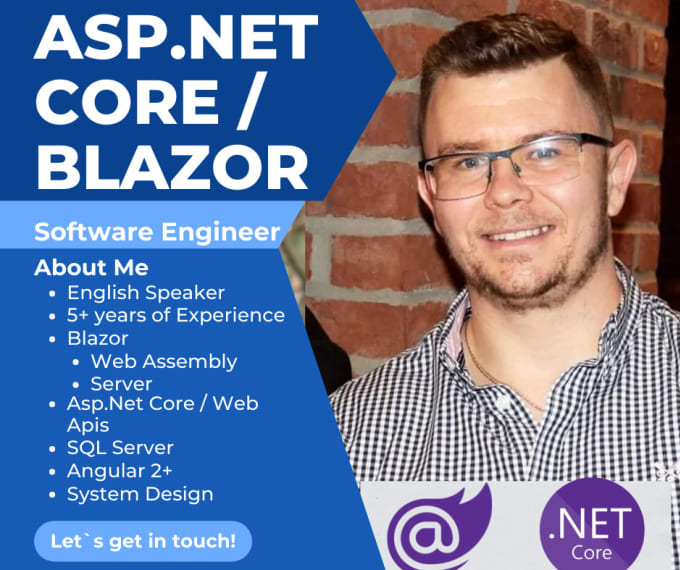 Gig Preview - Develop asp net 8 apis, web apps, or blazor projects using csharp