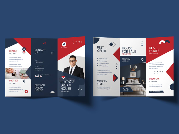 Gig Preview - Design clean, event, political, medical, school trifold brochure or leaflet