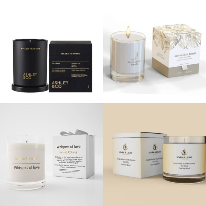 Gig Preview - Design modern, luxury candle logo or product label design