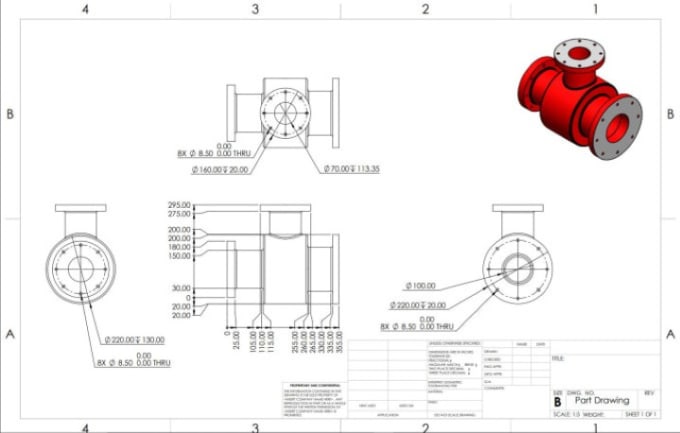 Gig Preview - Design complete 3d, 2d drawing using autocad or solidworks