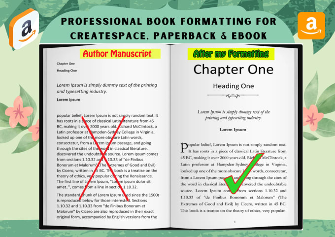 Gig Preview - Format your book for print layout for amazon kdp and lulu