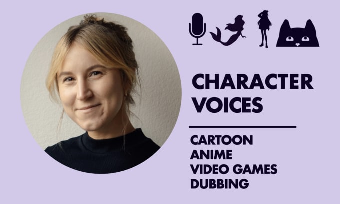 Gig Preview - Voice your female cartoon character