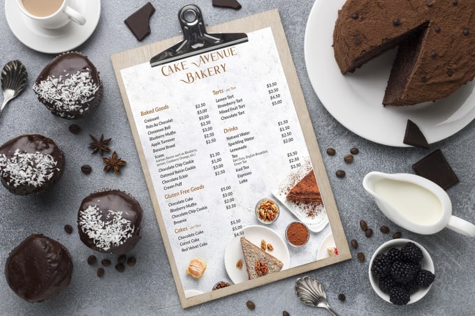 Bestseller - design a unique and modern restaurant menu, flyer and banner