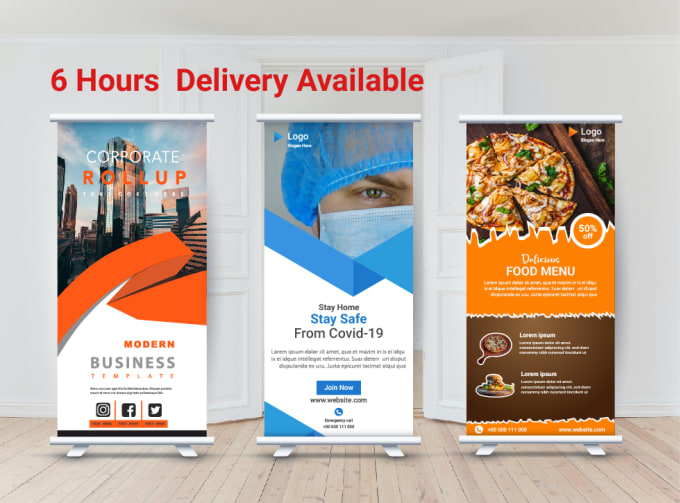 Gig Preview - Design roll up banner, retractable banner, pull up or roller banner