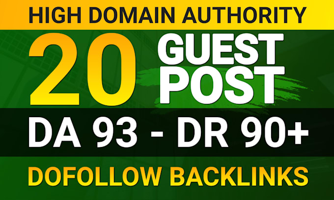 Gig Preview - Write and publish high da guest post with dofollow backlinks