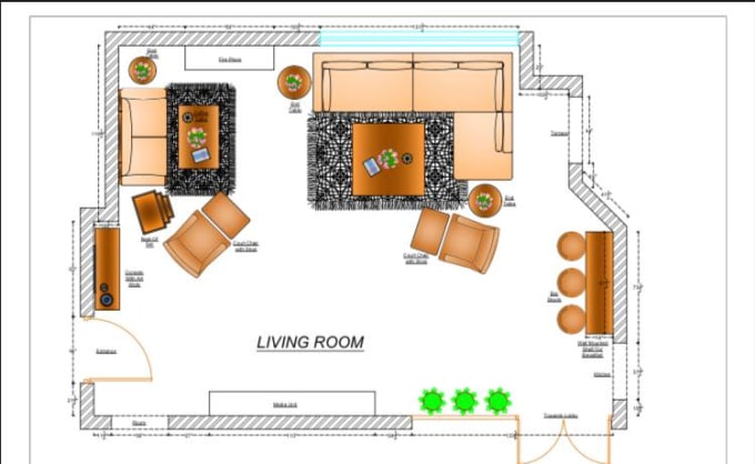 Gig Preview - Design layout plan for your room, house or your project