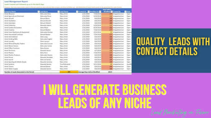 Gig Preview - Generate local businesses leads for you