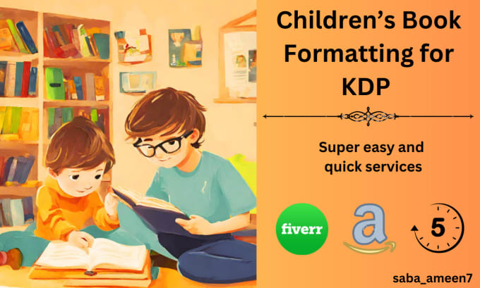 Gig Preview - Do fast children book formatting for amazon KDP, ingramspark