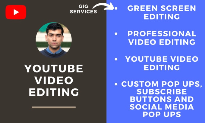 Gig Preview - Do professional youtube video editing and green screen editing