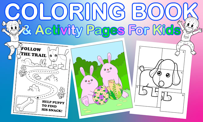 Gig Preview - Coloring book for kids