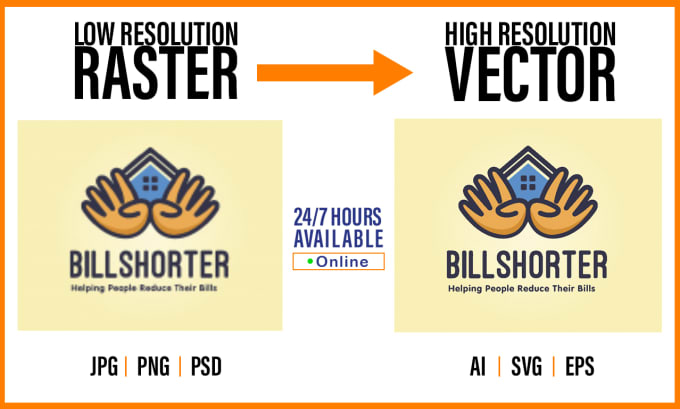 Gig Preview - Convert logo to vector, vector tracing, vectorize image and recreate