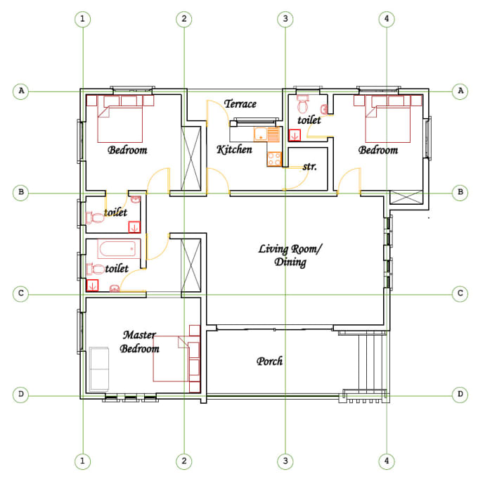 Gig Preview - Make architectural floor plan,exterior and interior design