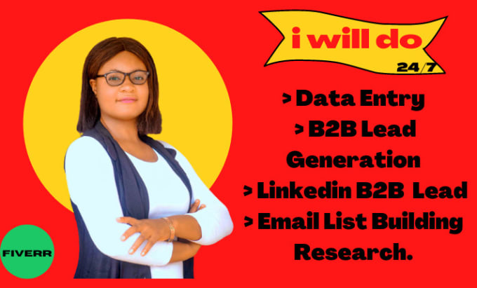 Gig Preview - Do linkedin data collection, b2b lead generation and data entry task