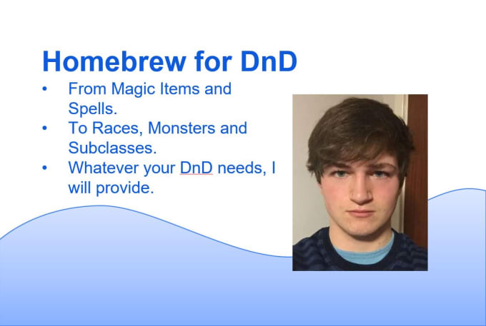 Gig Preview - Create dnd 5e homebrew for you