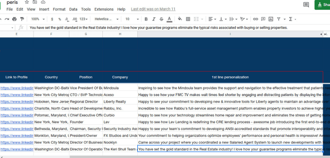 Gig Preview - Write personalized email first lines