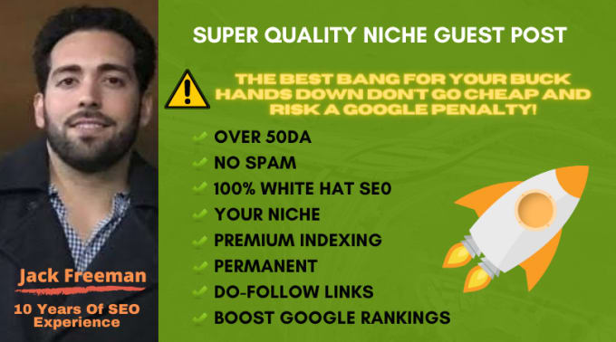 Gig Preview - Create super quality niche guest post with do follow links contextual SEO