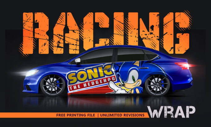 Gig Preview - Design livery wrap and racing car wrap