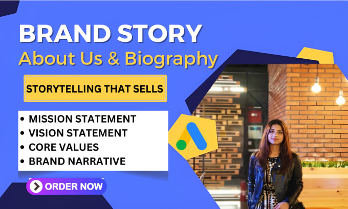 Gig Preview - Write your brand story or about us page