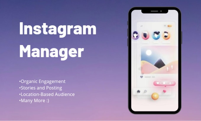 Gig Preview - Be your instagram manager and assistant