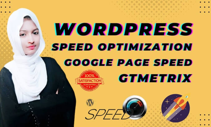 Gig Preview - Increase wordpress speed optimization, speed up for gtmetrix, google page speed