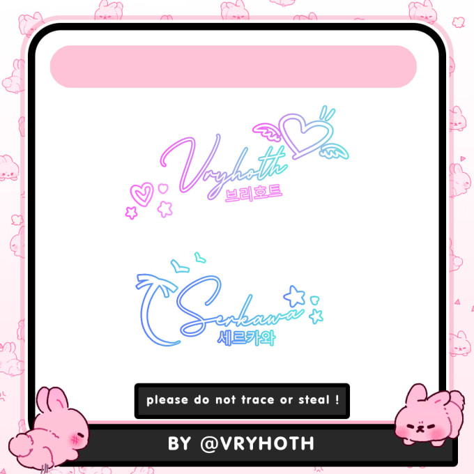 Gig Preview - Make you a vtuber signature cute kawaii