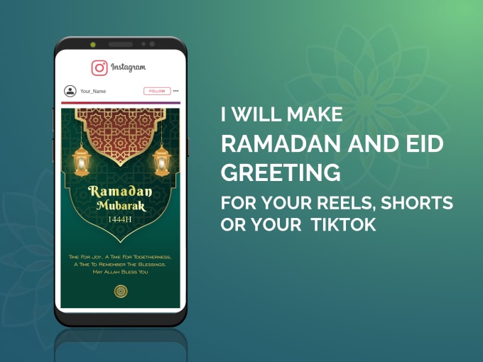 Gig Preview - Make exclusive ramadan or eid greeting video for your reel, shorts or tiktok