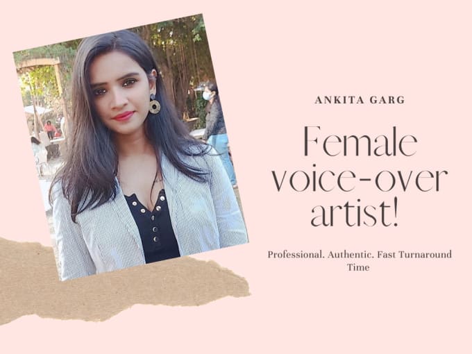 Gig Preview - Record female indian voice over narration in english or hindi