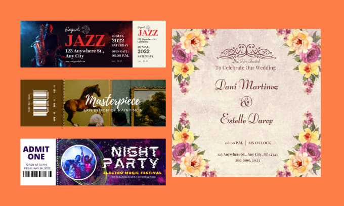 Bestseller - design stunning tickets, party or event invitations