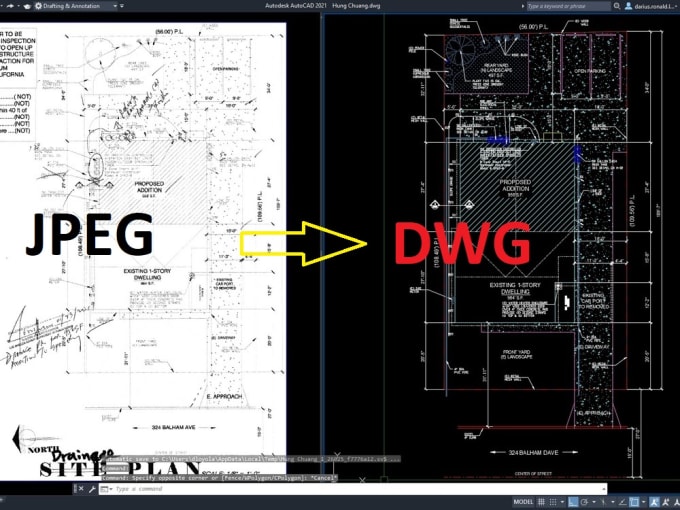 Gig Preview - Convert pdf, sketch, or image drawing to autocad