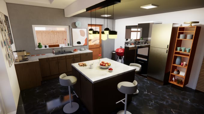 Gig Preview - Do interior design and provide realistic high quality render