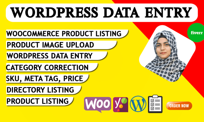 Gig Preview - Do wordpress data entry and woocommerce product upload