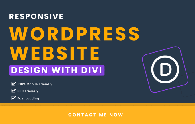 Gig Preview - Design a professional wordpress website with divi theme