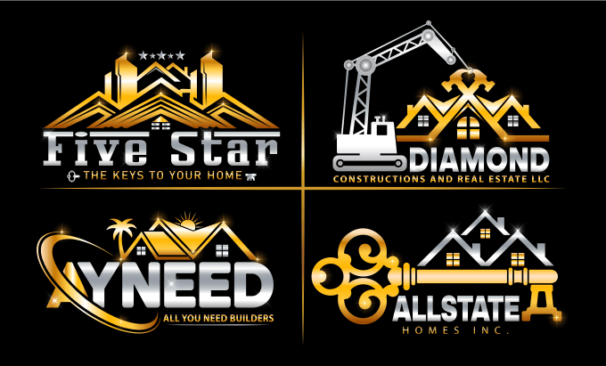 Gig Preview - Do modern real estate property realtor or construction logo