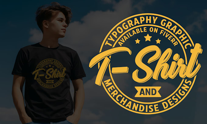 Gig Preview - Create trendy typography and custom graphic t shirt design