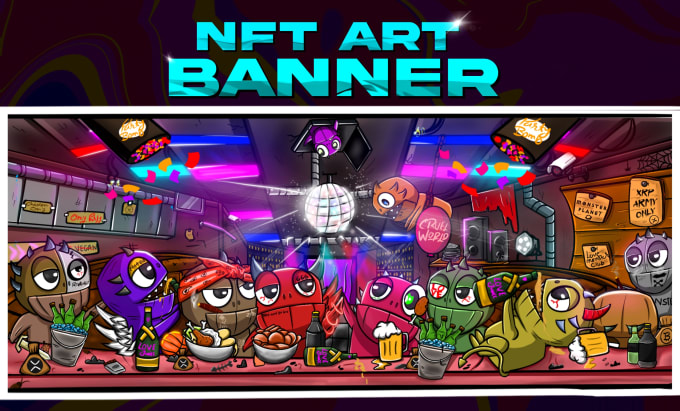 Gig Preview - Illustrate or design nft banner for opensea twitter youtube