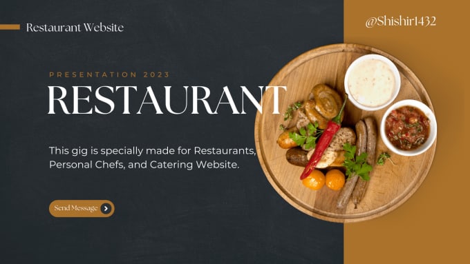 Gig Preview - Build a restaurant, personal chef, and catering website